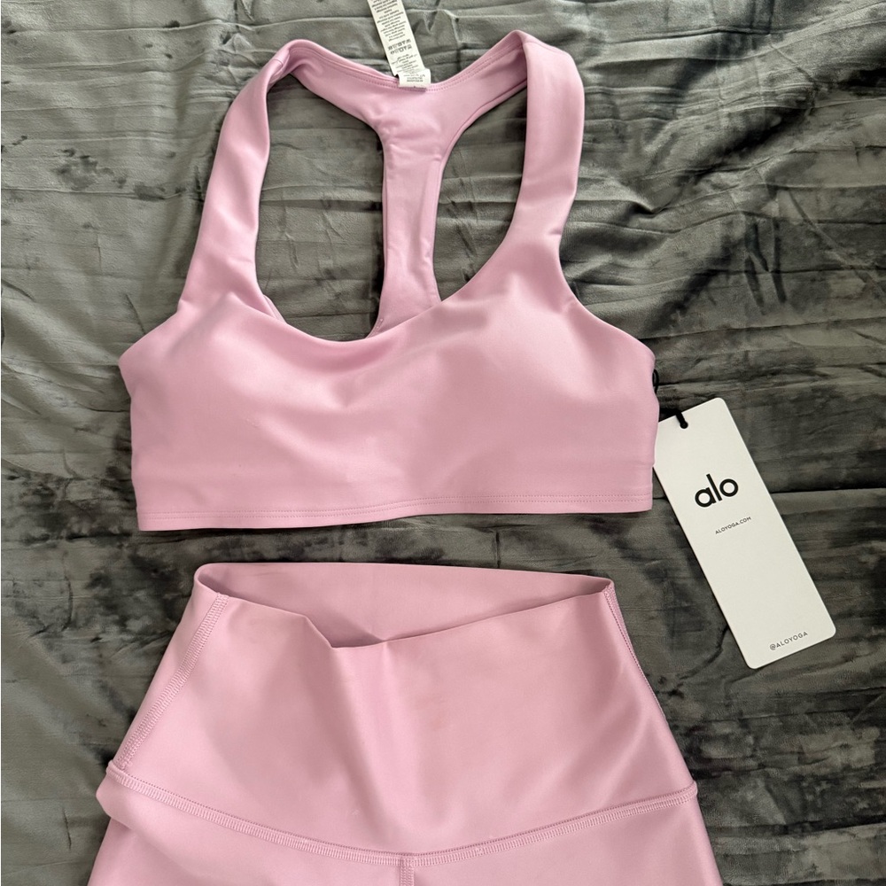 ALO Yoga Airlift Advantage Racerback Bra Sugarplum Pink XS